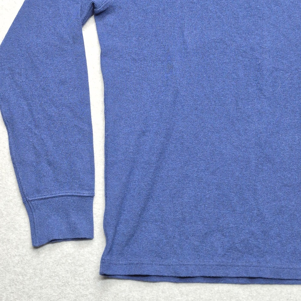 J.Crew Oarsman Sweater Mens Large Blue 100% Cotton Textured Long Sleeve Pullover - Picture 14 of 16